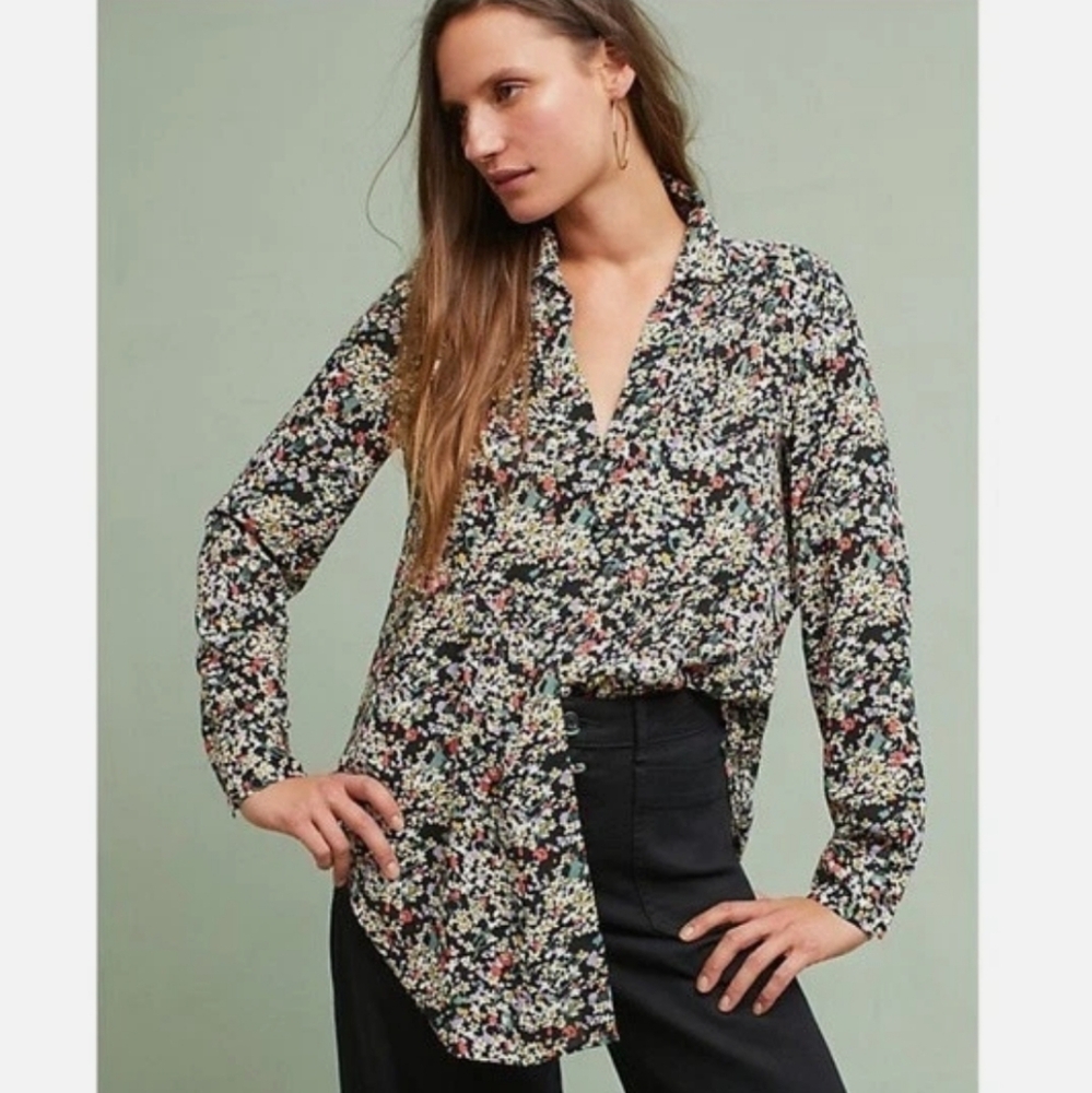 Maeve Shirt By Anthrolpologie Matilda Buttondown Shirt Women's Size Small